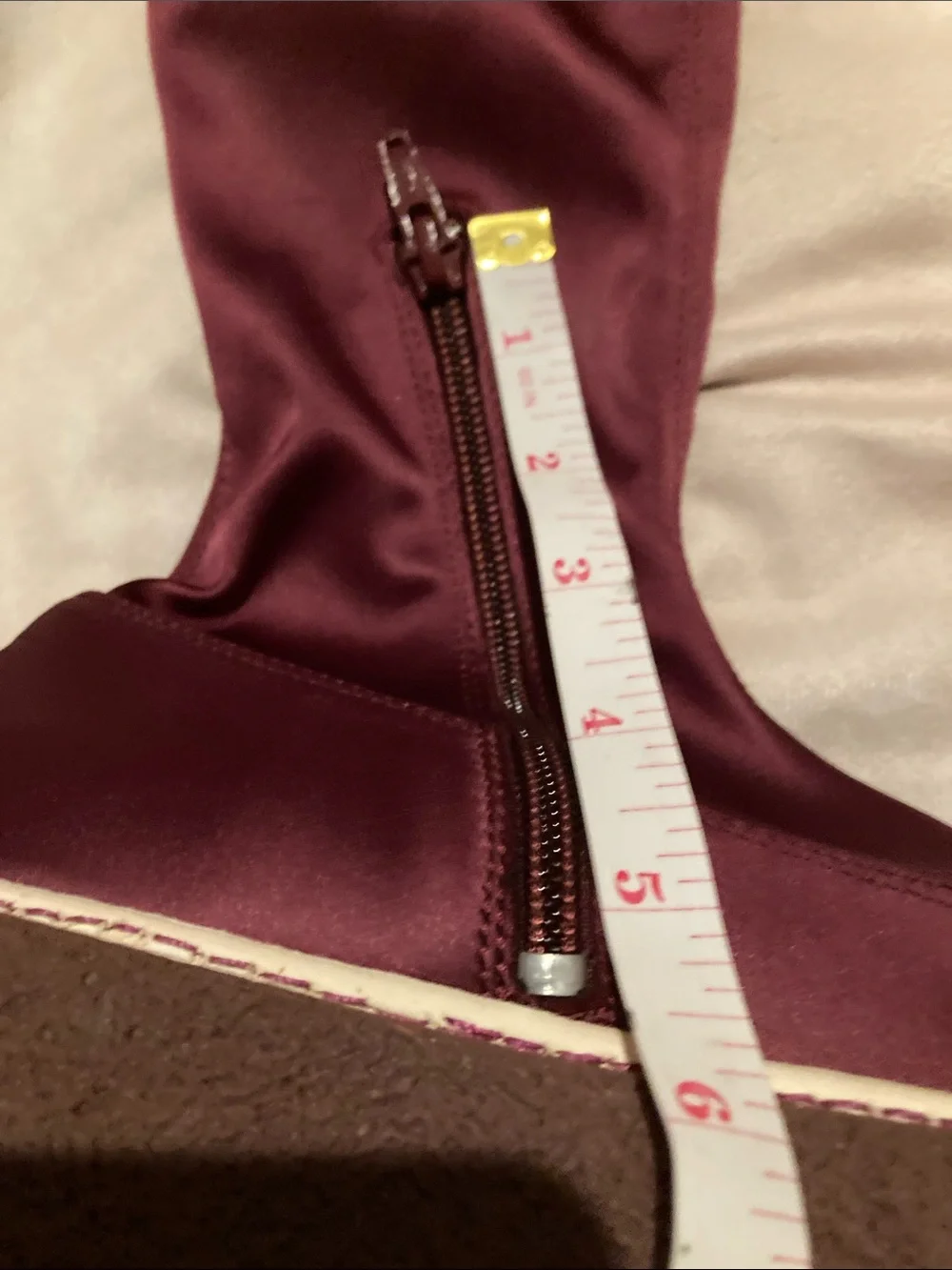 Free People Over-the-Knee Platform Boots in Deep Burgundy